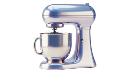 Isolated Silver Stand Mixer Kitchen Appliance