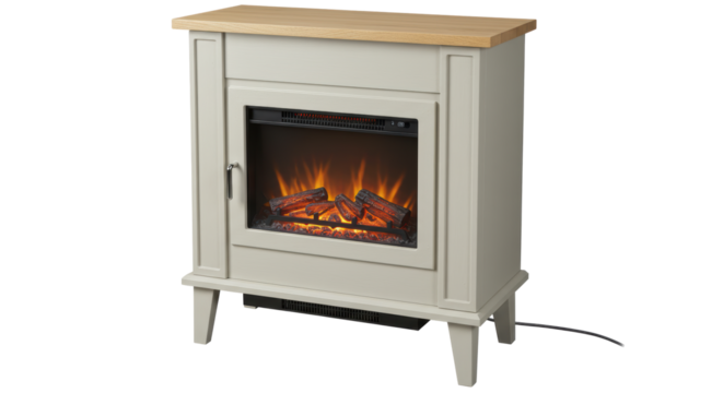 Isolated Electric Fireplace Interior Decor