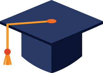 graduation cap clipart vector on transparent background