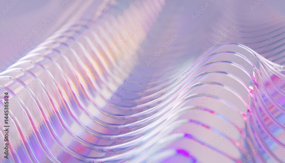 Poster iridescent glass spiral abstract background for digital design, web layouts, branding visuals, and m