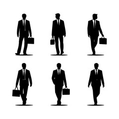 Stylish Male Executive Silhouette Art