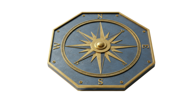 Isolated Compass Navigation Orientation Guidance