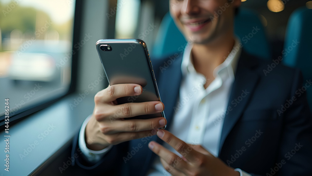 Poster explore professional browsing job opportunities on your smartphone: discover clean ui design concept