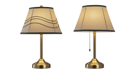 Isolated Pair of Classic Table Lamps