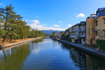 Obraz premium 廻旋橋から望む宮津湾側の景色