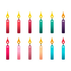 Minimal Candle Clipart for Birthdays