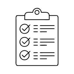 compliance checklist icon, compliance checklist line art - simple line art of compliance checklist, perfect for compliance checklist logos and icons