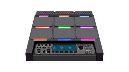 Electric Drum Set Vector Illustration Isolated on Transparent Background for Design and Web Projects