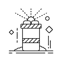 containment boom icon, containment boom line art - simple line art of containment boom, perfect for containment boom logos and icons