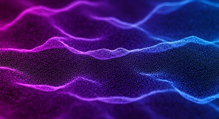 Obraz premium Abstract Wavy Surface with Blue and Purple Gradient