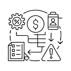 contingency plan icon, contingency plan line art - simple line art of contingency plan, perfect for contingency plan logos and icons