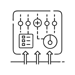 control measures icon, control measures line art - simple line art of control measures, perfect for control measures logos and icons