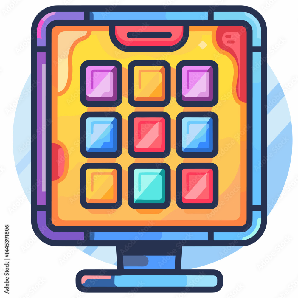 Poster vector computer icon