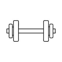dumbbell icon, dumbbell line art - simple line art of dumbbell, perfect for dumbbell logos and icons