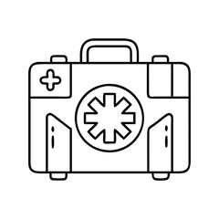emergency kit icon, emergency kit line art - simple line art of emergency kit, perfect for emergency kit logos and icons