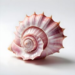 Fototapeta premium Pink Murex Seashell on White Background