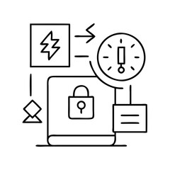 emergency plan icon, emergency plan line art - simple line art of emergency plan, perfect for emergency plan logos and icons