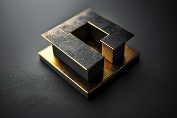 Black Gold Real Estate Logo is beautiful stunning and professional construction architecture building design template element that exudes elegance and sophistication    