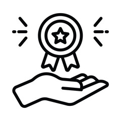 Branding Vector outline icon. Eps10 file 