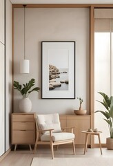 Serene Coastal Living Room Interior