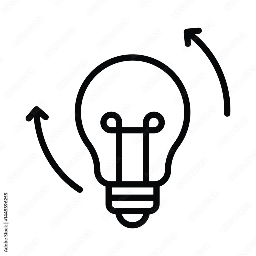 Poster idea sharing vector outline icon. eps10 file