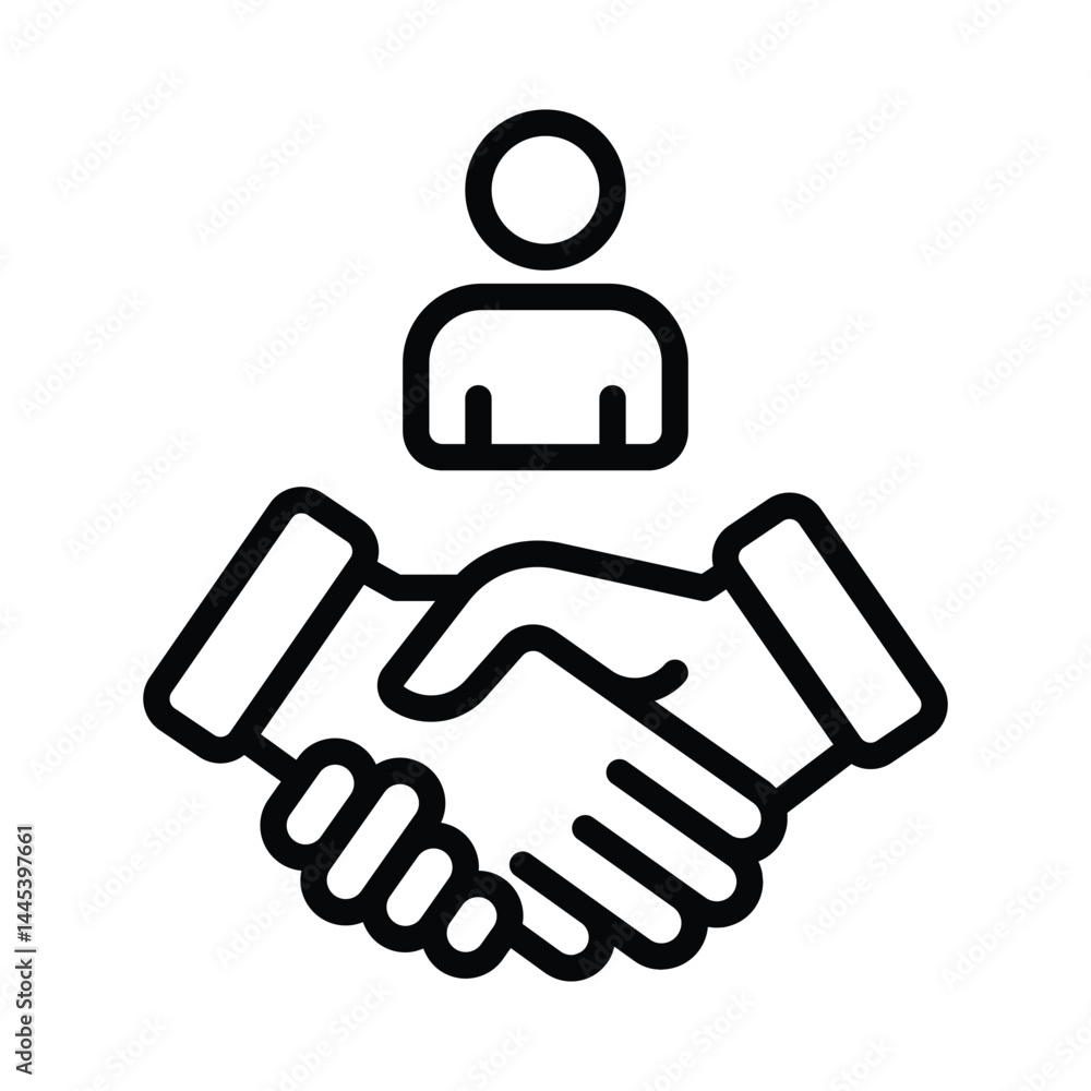 Aufkleber public relation vector outline icon. eps10 file