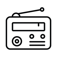 Radio Advertisement Vector outline icon. Eps10 file 