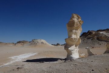 Rock formation in the Desert of Obstacles in Egypt