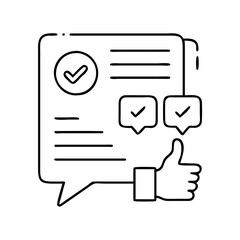 feedback icon, feedback line art - simple line art of feedback, perfect for feedback logos and icons