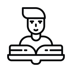 Story Telling Vector outline icon. Eps10 file 