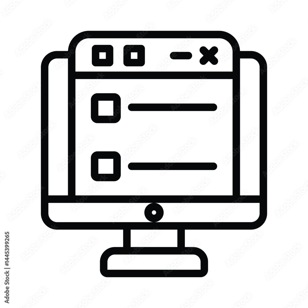 Poster web banner vector outline icon. eps10 file