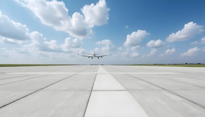 Airplane Landing on Runway