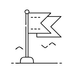 flag purpose and dedication icon, flag purpose and dedication line art - simple line art of flag purpose and dedication, perfect for flag purpose and dedication logos and icons