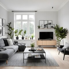 Modern Scandinavian Living Room Interior