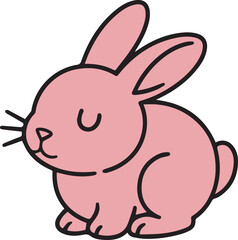 cute rabbit vector, bunny illustration, cartoon bunny clip art, fluffy bunny icon, baby rabbit art,