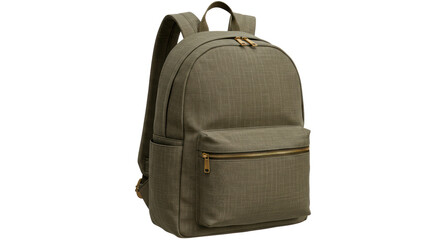 Isolated Canvas Backpack School Travel Bag