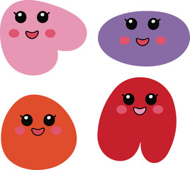 Colorful Abstract Shapes Set – Modern Geometric Design Elements , Abstract Shape Clip art , Vibrant Abstract Shapes Bundle , Colorful Abstract Vector Shapes