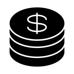 coin stack icon sign vector