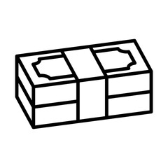 cash stack, money icon vector 