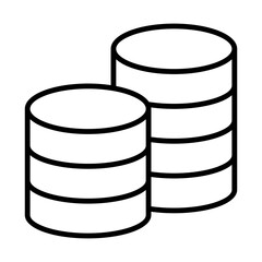 coin stack icon sign vector