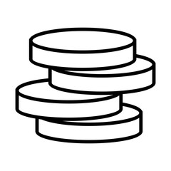 coin stack icon sign vector