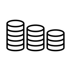 coin stack icon sign vector