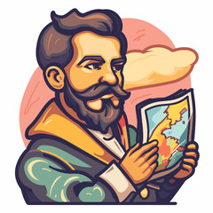 Green robot isolated on a white background. Cartoon style. Vector illustration.