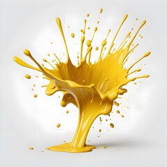 Yellow Paint Splash Explosion