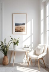 Fototapeta premium Cozy Corner with Sunlight Streaming Through Window