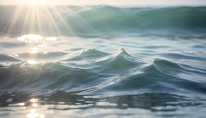 Fototapeta premium Sunbeams on Ocean Waves