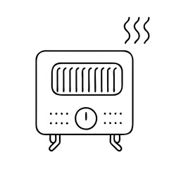 heater icon, heater line art - simple line art of heater, perfect for heater logos and icons