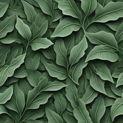 Lush Green Tropical Leaves Background