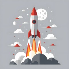 Rocket Launching into Space