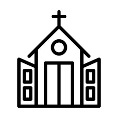 Church line icon